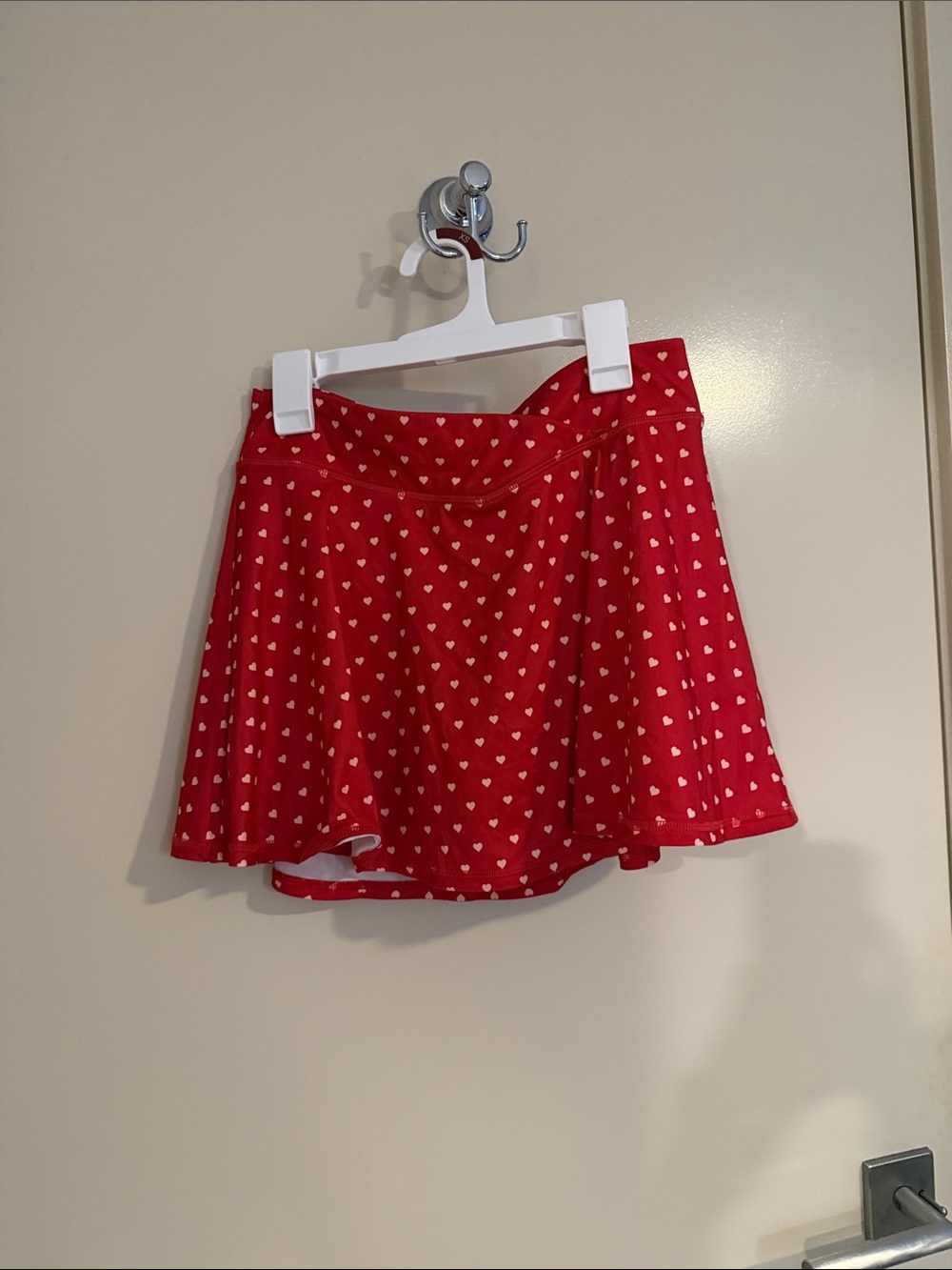 all in motion Red Heart-Print Skort